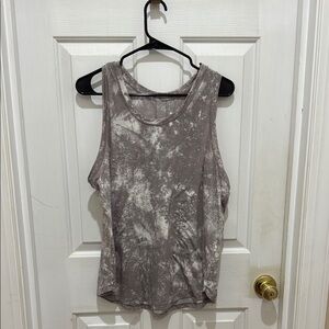 Gray Tie-Dye Women's Tank Top